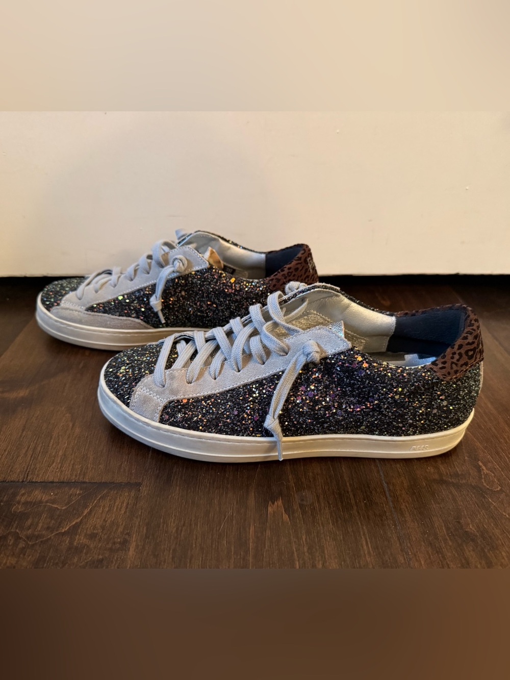 P448- Size Women’s 38 (8) - John Multi Glitter Lace Up Sneakers